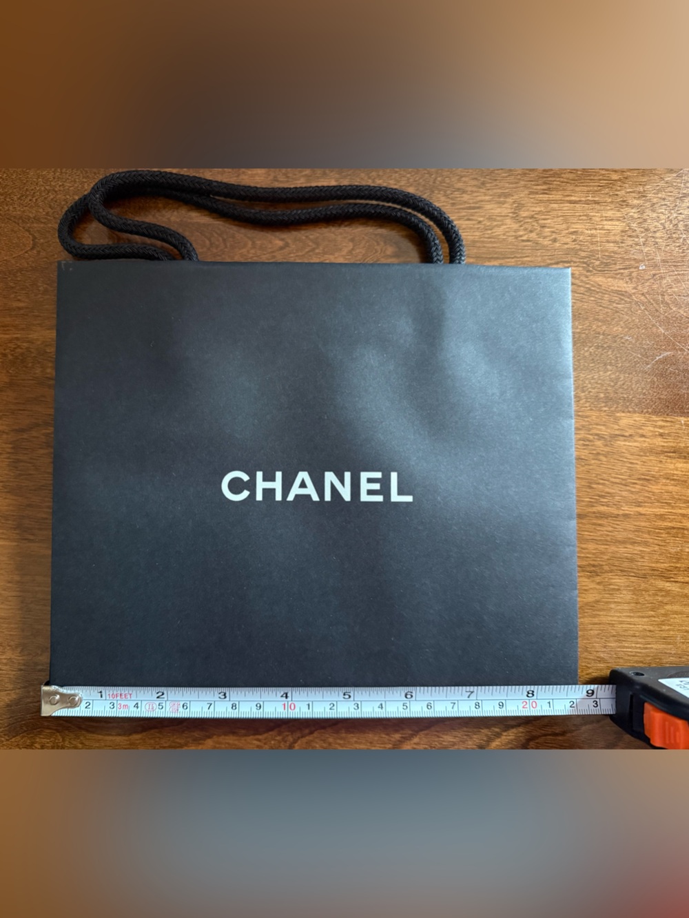 5 CHANEL Black Shopping Bag with White Logo and Black Rope Handles NEW!!!